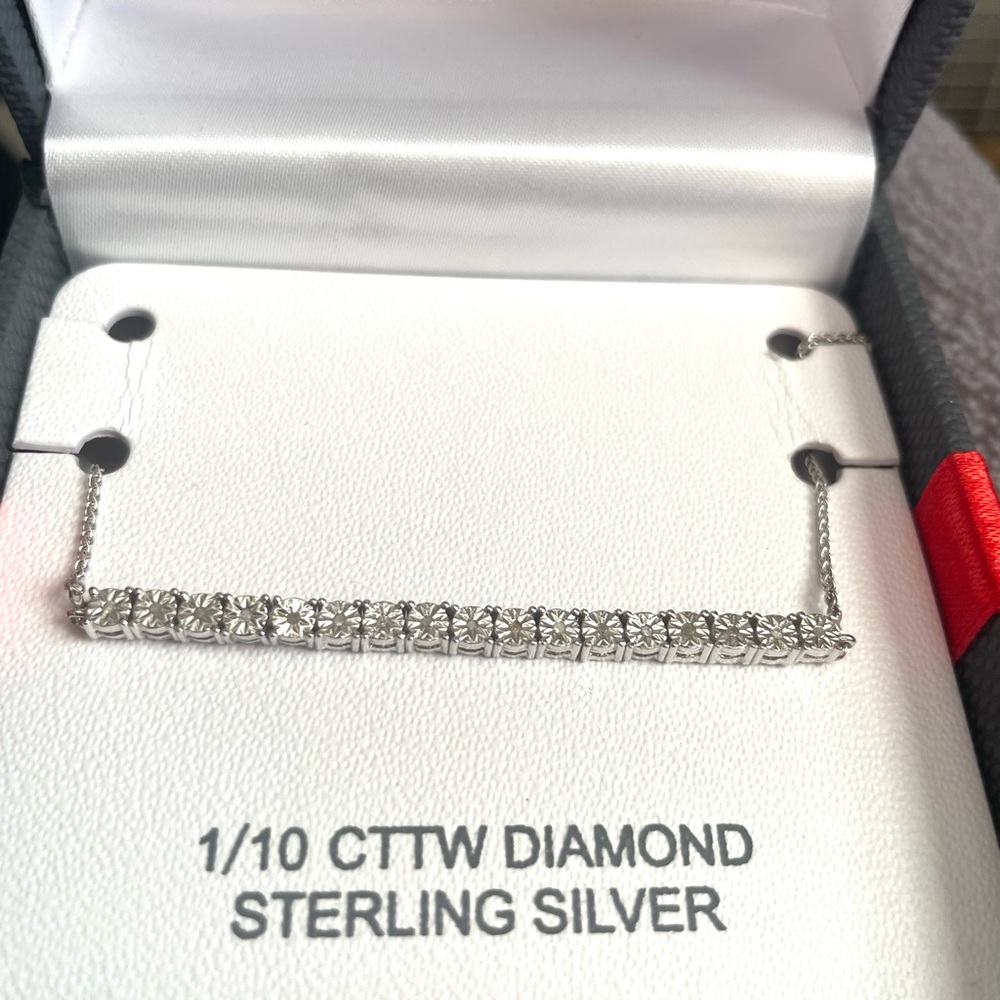 NEW Diamond Boho Tennis Bracelet 1/10 ct. t.w. Sterling Silver Women’s Jewelry - Picture 6 of 6